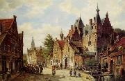 unknow artist European city landscape, street landsacpe, construction, frontstore, building and architecture. 306 oil painting on canvas